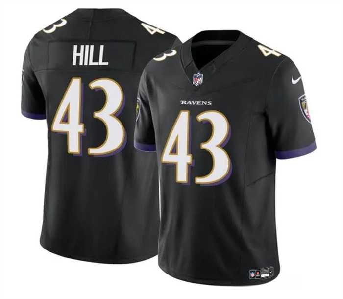 Men & Women & Youth Baltimore Ravens #43 Justice Hill Black 2023 F.U.S.E. Vapor Limited Stitched Jersey,We sell and wholesale Men & Women & Youth Baltimore Ravens #43 Justice Hill Black 2023 F.U.S.E. Vapor Limited Stitched Jersey on line form chian!